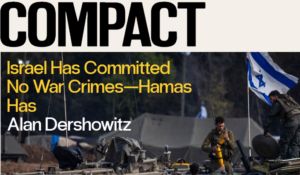 The featured image for Compact Magazine's article by Alan Dershowitz. Photo: AP.