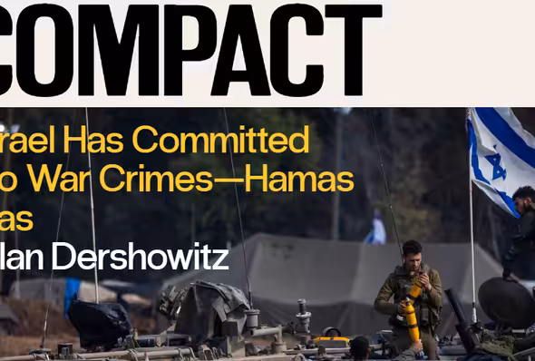 The featured image for Compact Magazine's article by Alan Dershowitz. Photo: AP.