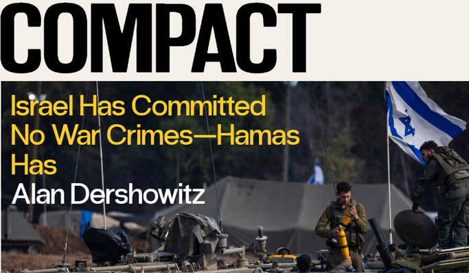 The featured image for Compact Magazine's article by Alan Dershowitz. Photo: AP.