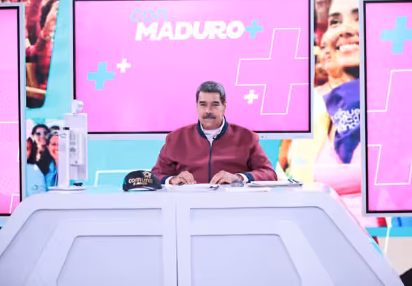 President Maduro speaks on television. Photo: Archive.