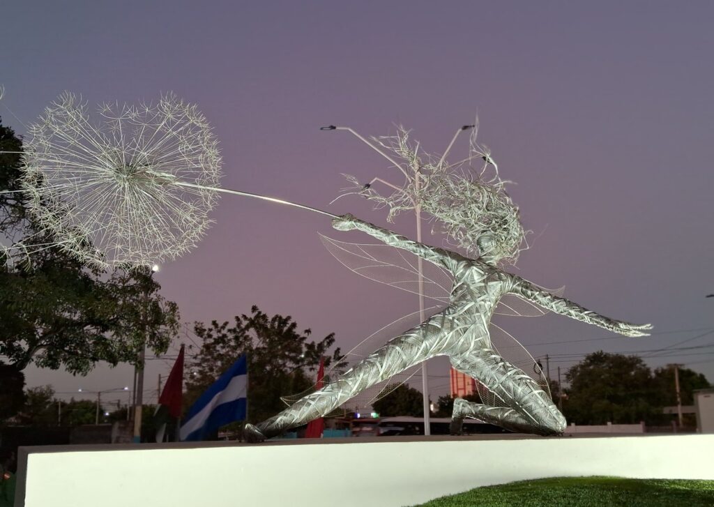 Fairy statue at the Palestine Park in Managua, Nicaragua. Photo:  Becca Renk.