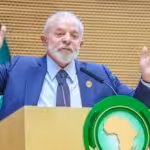 Brazilian President Luiz Inacio Lula da Silva speaking during the opening ceremony of the 37th Session of the Assembly of the African Union (AU) at the AU headquarters in Addis Ababa on February 17, 2024. Photo: Brazilian Presidency.