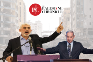 Hamas leader Yahia Sinwar and Israeli Prime Minister Benjamin Netanyahu. Photo: Palestine Chronicle.