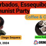 Poster for Orinoco Tribune's new episode of "Coffee and Chavistas," with Venezuelan analyst and founder of Misión Verdad Diego Sequera. Photo: Orinoco Tribune.