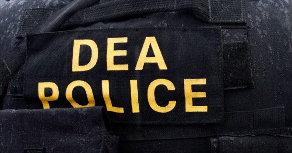 Uniform of the US Drug Enforcement Agency (DEA), involved in illegal activities and conspiracies in Venezuela. File photo.