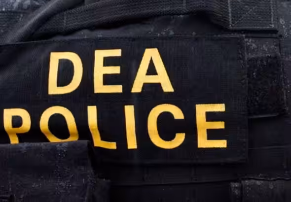 Uniform of the US Drug Enforcement Agency (DEA), involved in illegal activities and conspiracies in Venezuela. File photo.