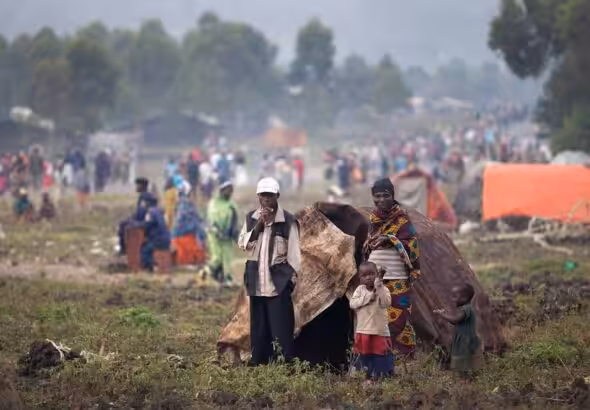 A camp set up by displaced people fleeing fighting between the FARDC and M23 near Goma in 2012. Photo: MONUSCO via Flickr.