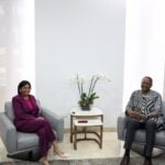 Delcy Rodríguez and Karamoko Jean-Marie Traoré. Photo: Archive.