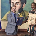 Featured image: Burkina Faso's Foreign Minister Jean-Marie Traoré shaking hands with Venezuela's Foreign Minister Yvan Gil at the Casa Amarilla, Caracas, on Wednesday, February 7, 2024. Photo: X/@YvanGil.