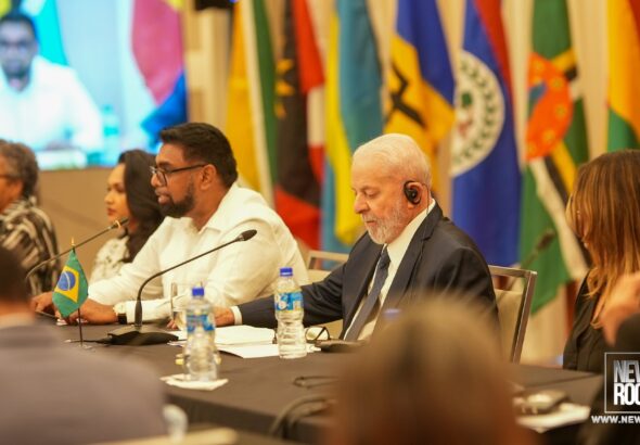 The president of Brazil, Luiz Inácio Lula da Silva, addressing CARICOM's heads of government during the 46th Summit, held in Georgetown, Guyana, on February 26, 2024. Photo: News Room.