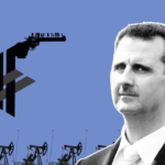 Compilation image showing Syrian President Bashar al-Assad being targeted by a gun shaped as the Star of David, representing the Zionist lobby. Photo: MintPress News.