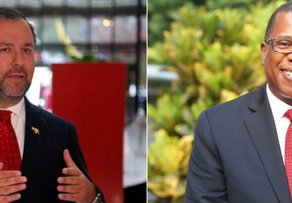 Venezuelan Foreign Affairs Minister Yvan Gil (left) and US Undersecretary of State for the Western Hemisphere Brian A. Nichols (right). File photo.