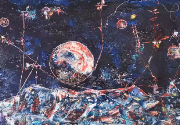 Bosphorus Blue Winter, Oil on Canvas, Jean-Pierre Civade, 2023. Photo: China Beyond the Wall.