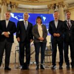Group photo of the Liberty and Democracy Group, formed by extreme-right Latin American politicians, during its 2nd International Summit in Buenos Aires, Argentina, December 22, 2023. Photo: Grupo Libertad y Democracia.