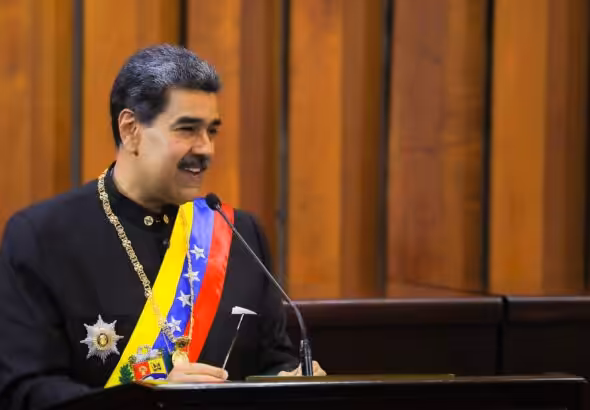 Venezuela's President Nicolas Maduro gives a state of the nation address at the National Assembly, in Caracas, Venezuela January 12, 2023. Leonardo Fernandez Viloria/Reuters.