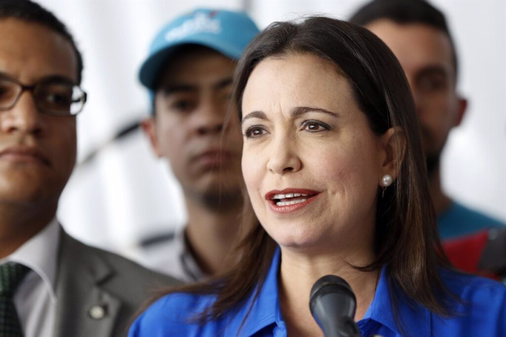 Venezuelan far-right opposition politician María Corina Machado. File photo.