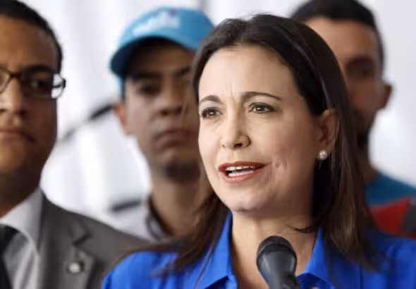 Venezuelan far-right opposition politician María Corina Machado. File photo.