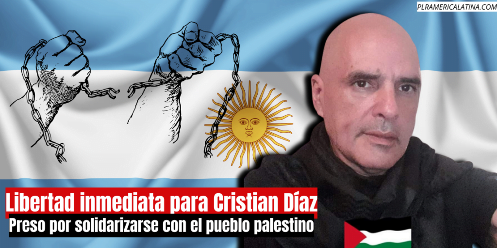 The political prisoner Cristian Díaz. Photo: Resumen Latinoamericano.