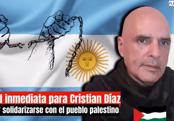 The political prisoner Cristian Díaz. Photo: Resumen Latinoamericano.