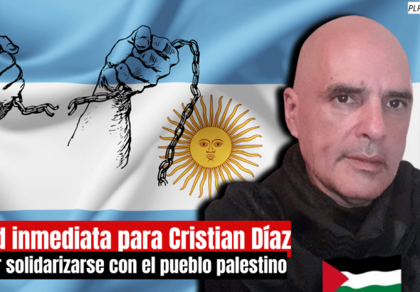 The political prisoner Cristian Díaz. Photo: Resumen Latinoamericano.