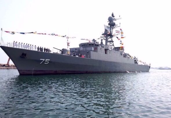 This file picture shows domestically-built Mowj-class Dena frigate of the Islamic Republic of Iran Navy. Photo: PressTV/File photo.