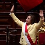 Peru's de-facto ruler, Dina Boluarte, the day the Parliament consolidated the coup d'etat against President Pedro Castillo. Photo: Guadalupe Pardo/AP.