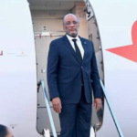 De facto Haitian Prime Minister Ariel Henry after landing on Mar. 5 in San Juan, Puerto Rico. He has been unable for the past five days to return to Haiti, or even the island of Hispaniola. Phtoto: Haití Liberté/File photo.