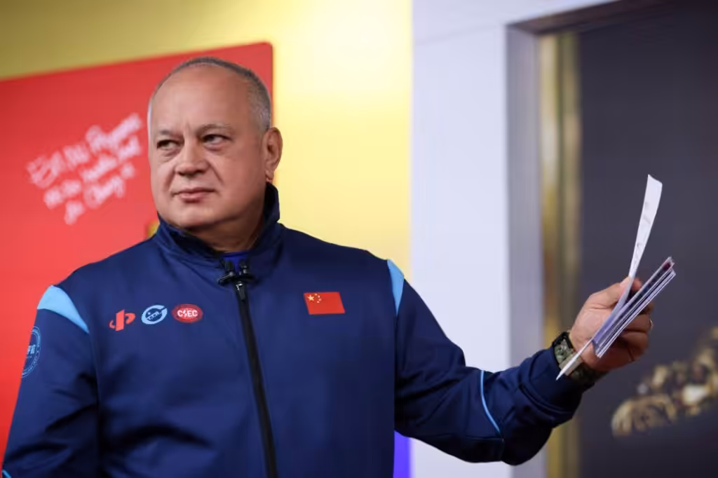 The vice president of the PSUV, Diosdado Cabello, during his program, Con el Mazo Dando. Photo: Con el Mazo Dando.