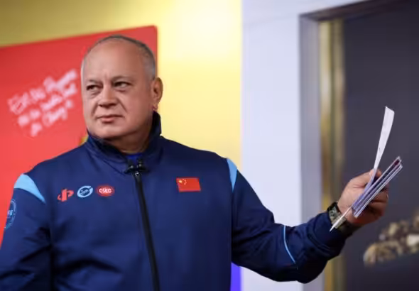 The vice president of the PSUV, Diosdado Cabello, during his program, Con el Mazo Dando. Photo: Con el Mazo Dando.