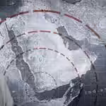 Photo composition showing Yemeni leader Abdul-Malik al-Houthi with a map of the Arabic Peninsula in the background. Photo: The Cradle.