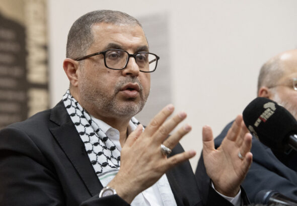 Dr Basem Naim, a leading member of Hamas’ politburo in Cape Town, South Africa, November, 2023. Rodger Bosch/AFP.