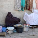 Sellers at the Kandahar women's market in Kandahar, Afghanistan. Photo: ANSA/File photo.