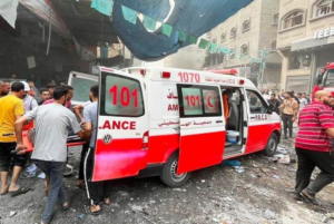 Israel continues to target hospitals in the Gaza Strip. Photo: WAFA.