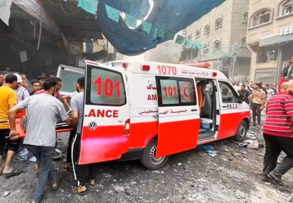 Israel continues to target hospitals in the Gaza Strip. Photo: WAFA.