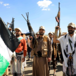 Ansarallah members march in Sana'a, Yemen, in support of Palestine, March 7, 2024. Photo: AFP.