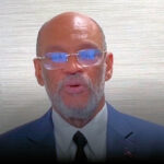 Haitian de facto Prime Minister Ariel Henry speaking from Puerto Rico on March 12 to announce that he will resign when a new Haitian government is installed. Photo: YouTube screenshot of Henry's speech.