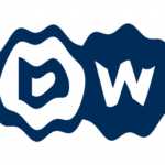 Distorted logo of the German propaganda outlet Deutsche Welle (DW). Photo: Straturka/File photo.