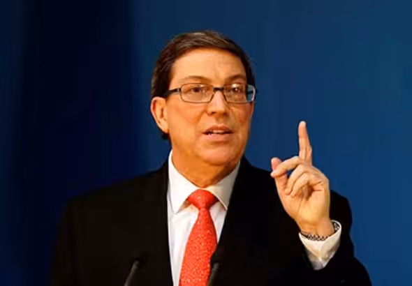 Cuba's Foreign Minister Bruno Rodríguez at UN. Fiile photo.