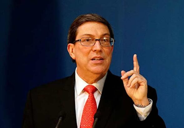 Cuba's Foreign Minister Bruno Rodríguez at UN. Fiile photo.