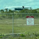 A view of the Boeing 747-300 cargo plane of EMTRASUR destroyed by the US government, in an Florida state airport. Photo: PBS.