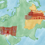 Map of the Asian continent showing China and Palestine. Photo: Qiao Continent.