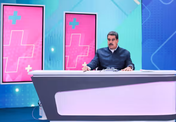 President Nicolás Maduro on television. Photo: Alba Ciudad.
