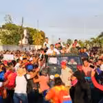President Nicolás Maduro is received by thousands of people in Maturin, Monagas state, Venezuela. Photo: X/@NicolasMaduro.