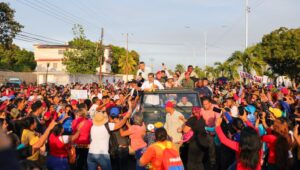 President Nicolás Maduro is received by thousands of people in Maturin, Monagas state, Venezuela. Photo: X/@NicolasMaduro.