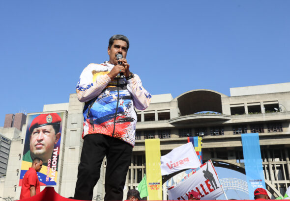 President Nicolás Maduro speaks to supporters after registering his candidacy for the July 28 presidential elections, March 25, 2024. Photo: Presidential Press.