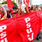 PSUV supporters march in Caracas, Venezuela. Photo: Correo del Orinoco.