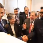 Venezuelan President Nicolás Maduro shaking hands with his Guyanese counterpart Irfaan Ali during the CELAC Summit in Kingstown, Saint Vincent and the Grenadines on March 1, 2024. Photo: X/@NicolasMaduro.