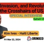 Poster of Orinoco Tribune's interview with Kim Ives, English language editor of Haïti Liberté. Photo: Orinoco Tribune.