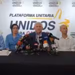 A Venezuelan opposition Unitary Platform delegation at a press conference. File photo.