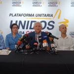 A Venezuelan opposition Unitary Platform delegation at a press conference. File photo.